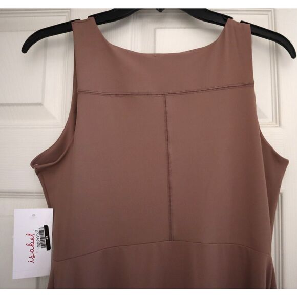 Isabel Maternity by Ingrid & Isabel Women's Sz M Taupe Slit Active Midi Dress - Picture 7 of 16